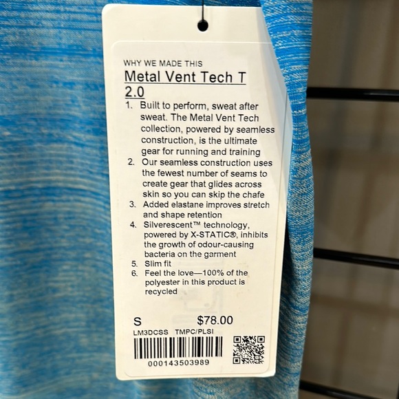 lululemon athletica Blue Short Sleeve Tee - Picture 2 of 4